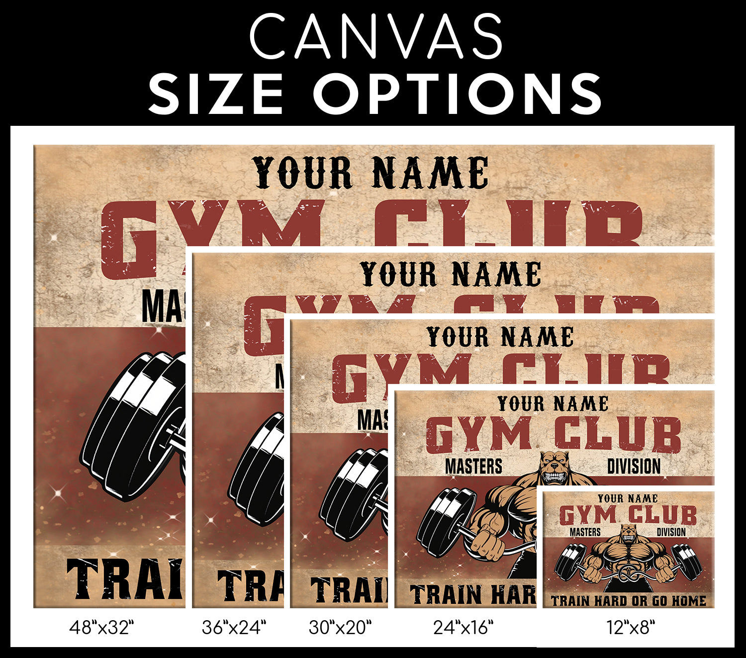 Personalized Fitness Home Gym Decor Club Decor, Weightlifting Canvas, Wall Art