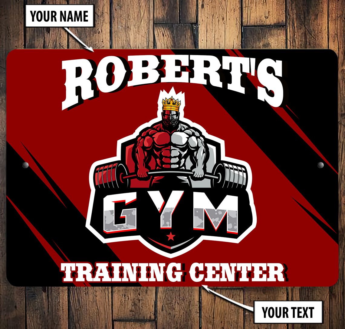 Bodybuilding Custom Metal Sign Home Gym Decor Vintage Metal Sign Gym Gift