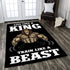 Personalized Bodybuilding Rug Home Gym Decor Lion King Gym Gift