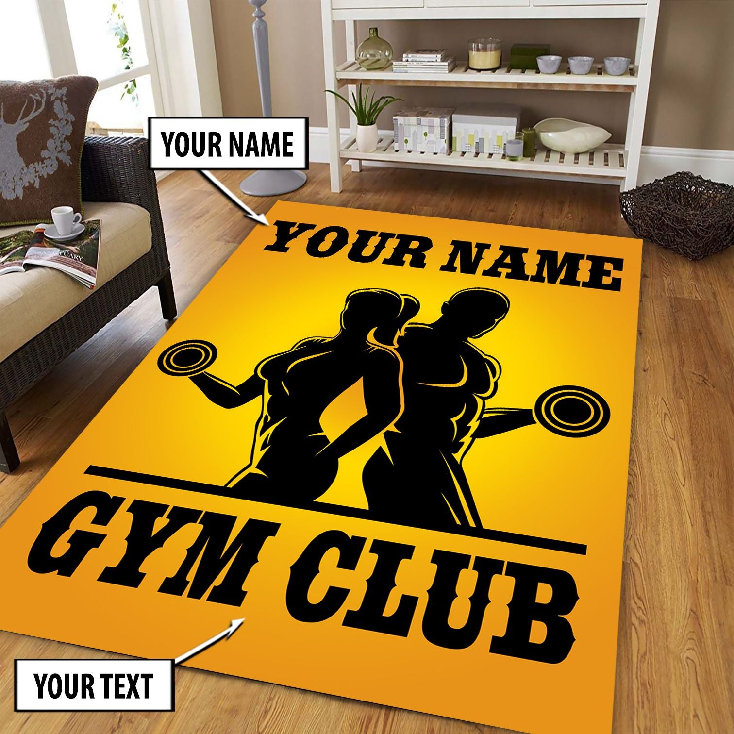 Fitness Gym Rug Home Gym Decor Bodybuilding Gift