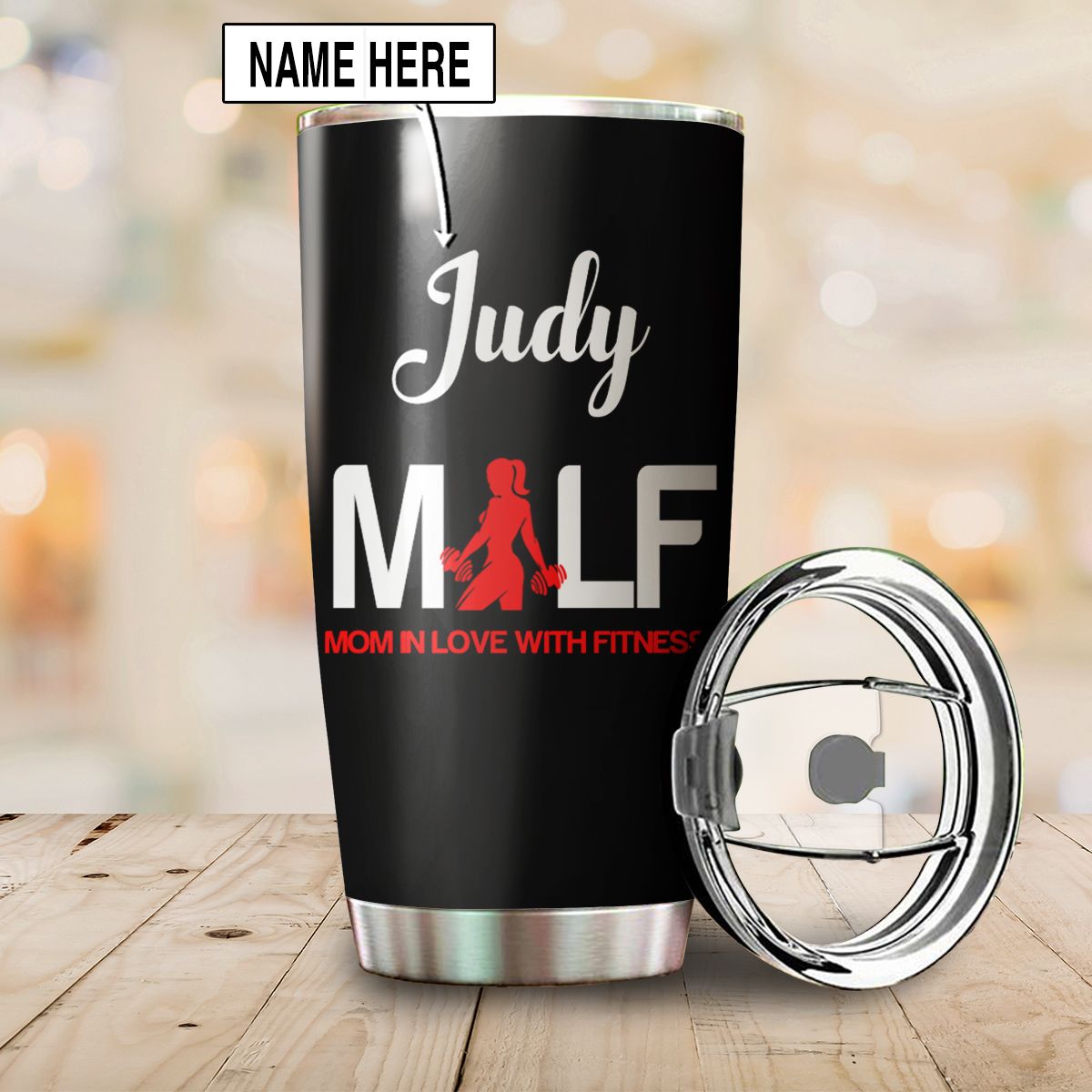 Personalized Gym Milf, For Gift Mom Tumbler Workout Gifts