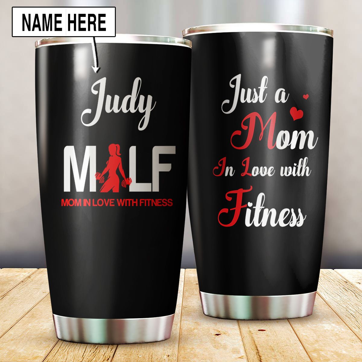 Personalized Gym Milf, For Gift Mom Tumbler Workout Gifts