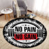 Personalized Bodybuilding Home Gym Decor No Pain No Gain Round Rug, Carpet