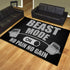 Personalized Bodybuilding Rug Home Gym Decor Beast Mode Gym Gift