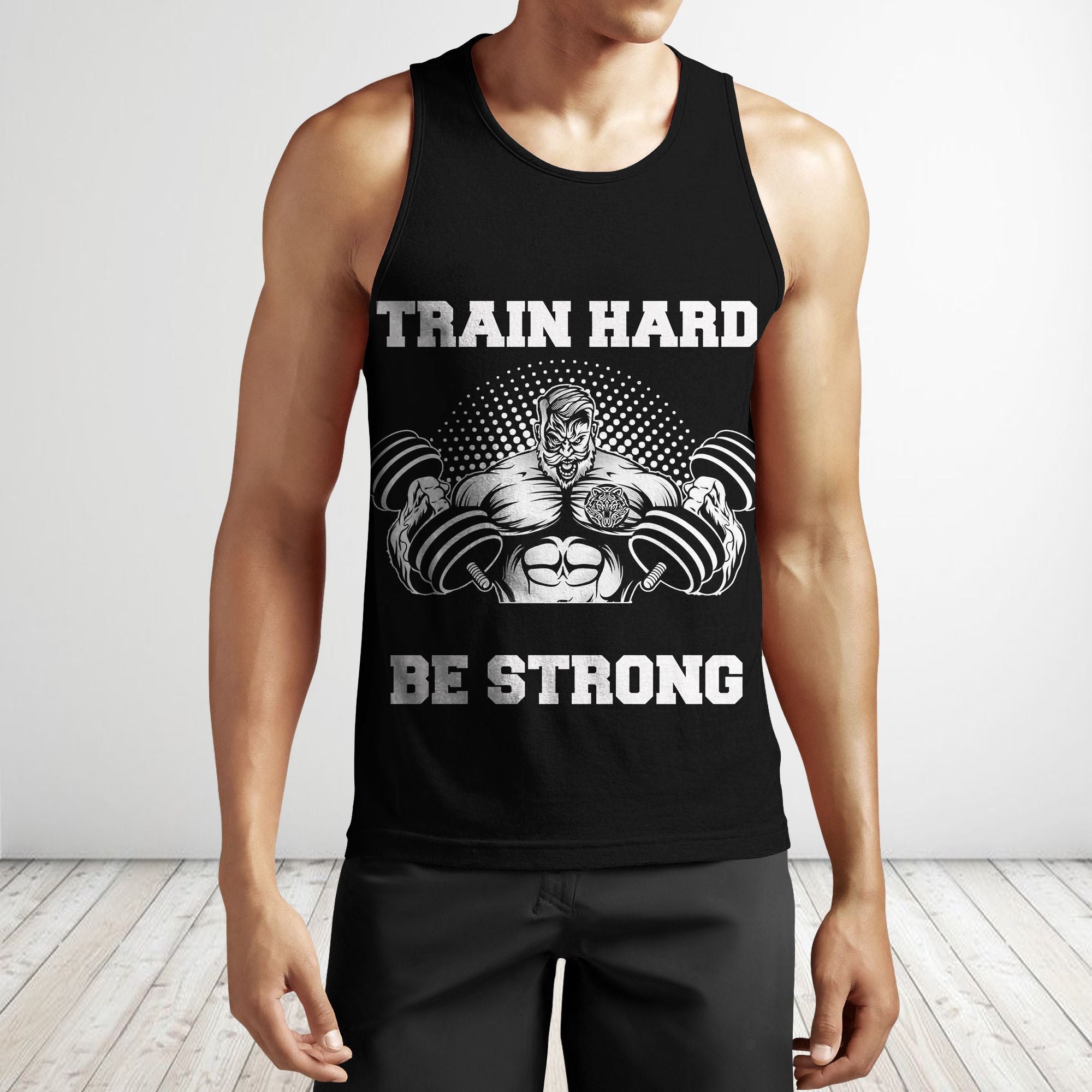 Men Gym Tank Tops Motivational Shirts Old Man With Muscles