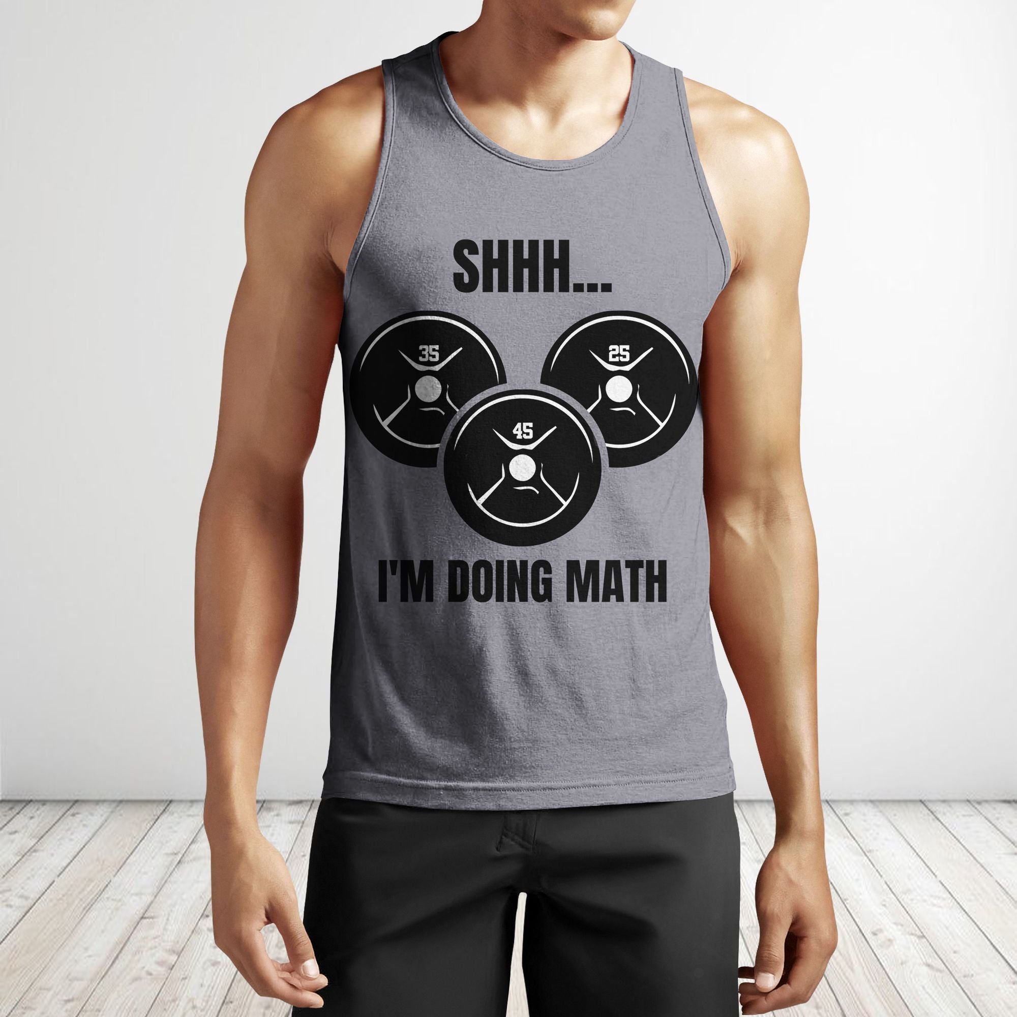 Men Gym Tank Tops Motivational Shirts Im Doing Math