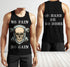 Men Gym Tank Tops Motivational Shirts Skull Dumbbell