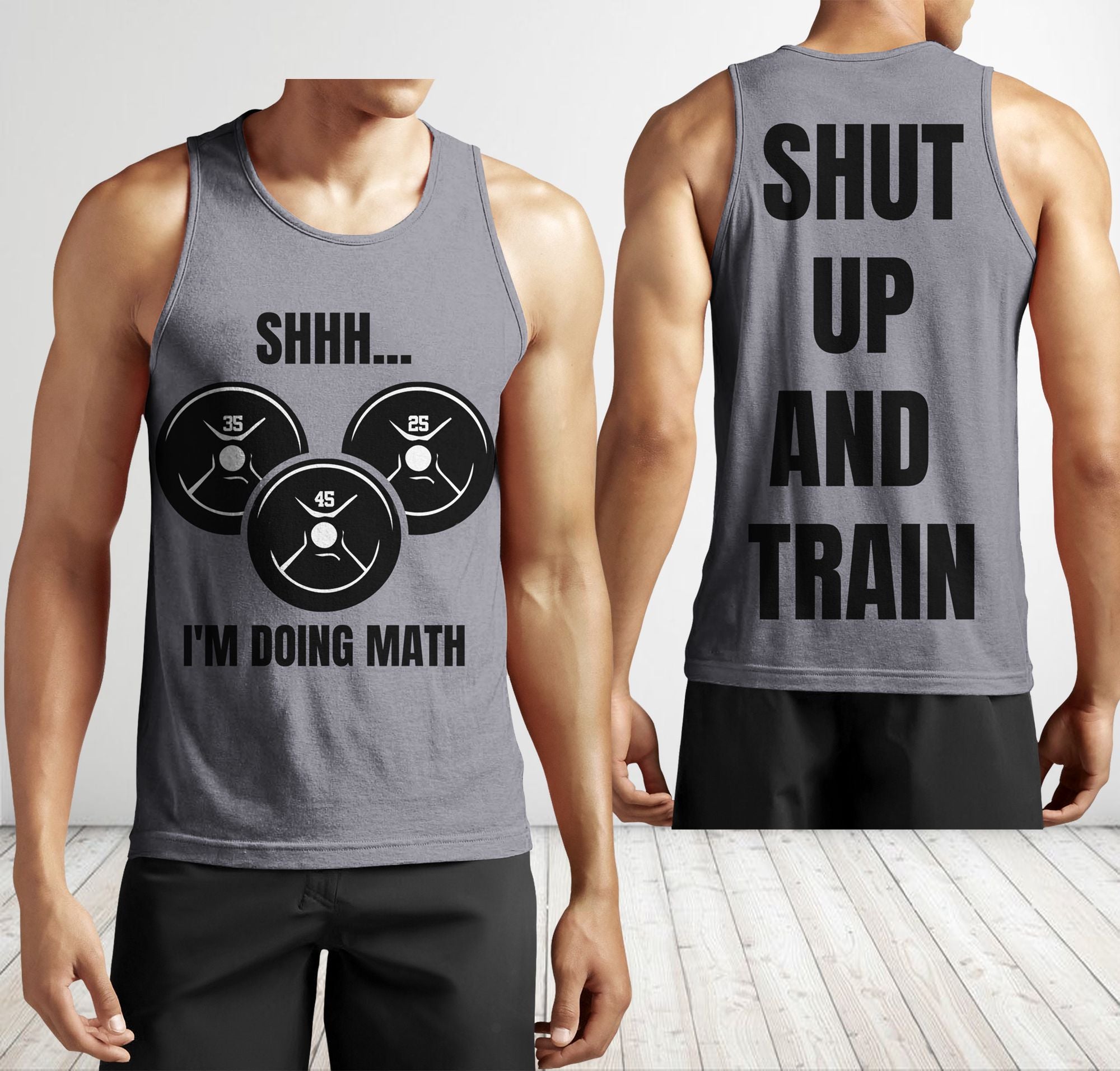 Men Gym Tank Tops Motivational Shirts Im Doing Math