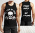 Men Gym Tank Tops Motivational Shirts Skull No Pain No Gain