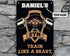 Personalized Bodybuilding Home Gym Decor Train Like A Beast Vintage Metal Sign