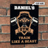 Personalized Bodybuilding Home Gym Decor Train Like A Beast Vintage Metal Sign