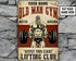 Personalized Old Man Bodybuilding Home Gym Decor Vintage Metal Sign