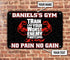 Fitness Custom Metal Sign Motivation Quote Vintage Metal Sign Gym Gift