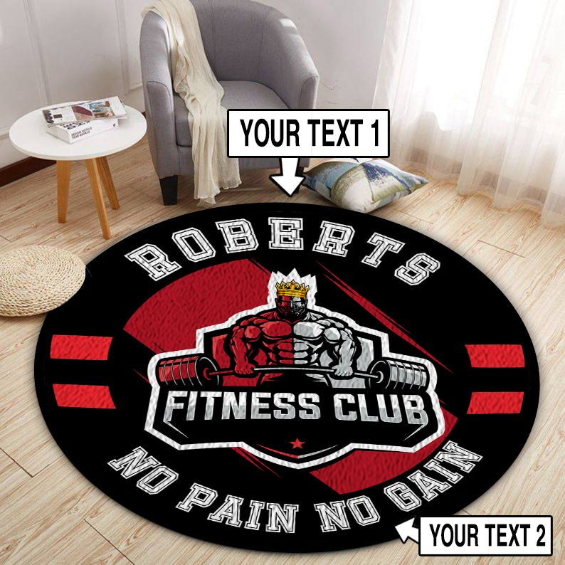 Gym Round Rug Home Gym Decor Fitness Club Bodybuilding gift