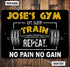 Fitness Custom Metal Sign Home Gym Decor Eat Sleep Train Repeat Gym Gift