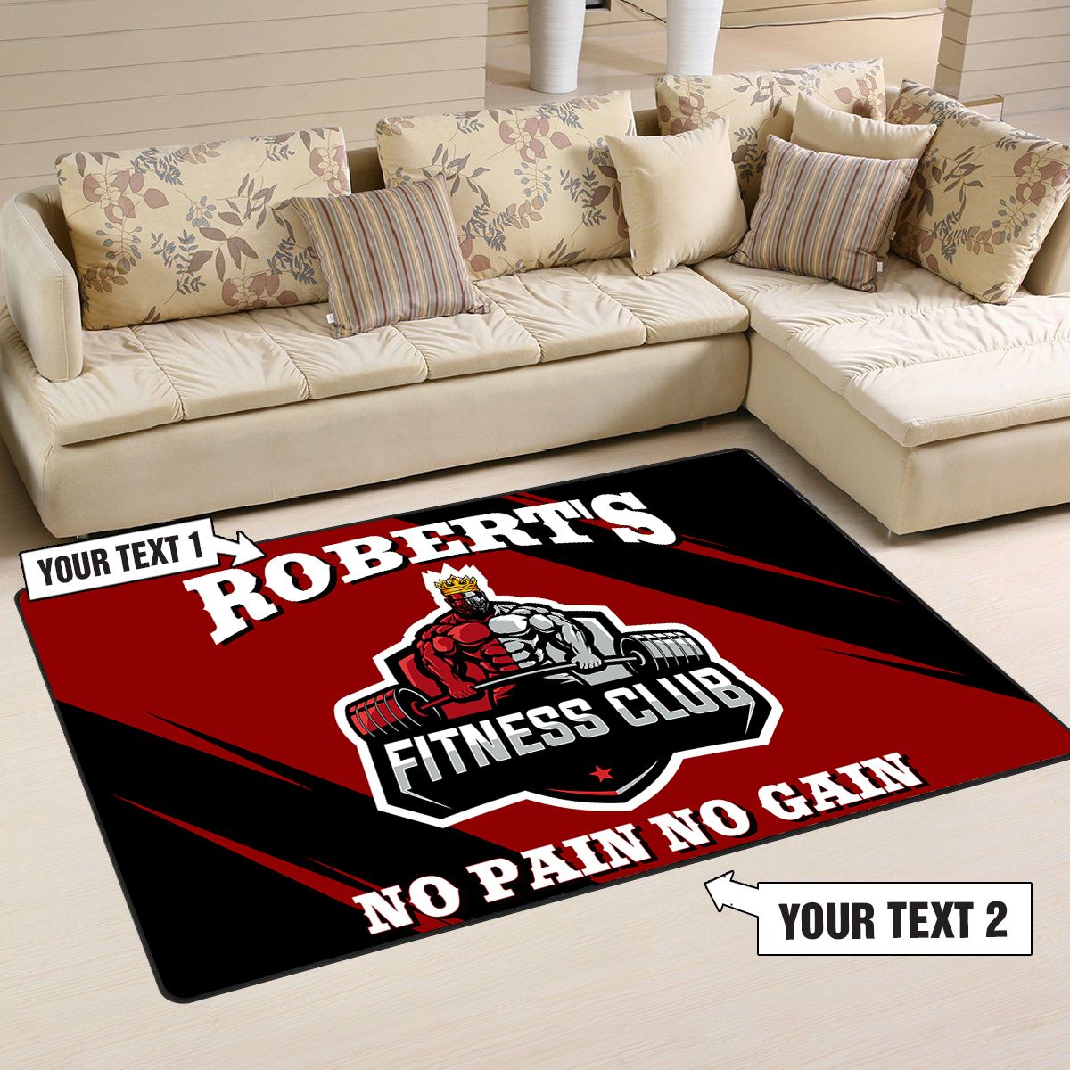 Fitness Gym Rug Home Gym Decor Bodybuilding Gift