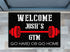 Home Gym Decor Door Mat Gym Weightlifting Gift
