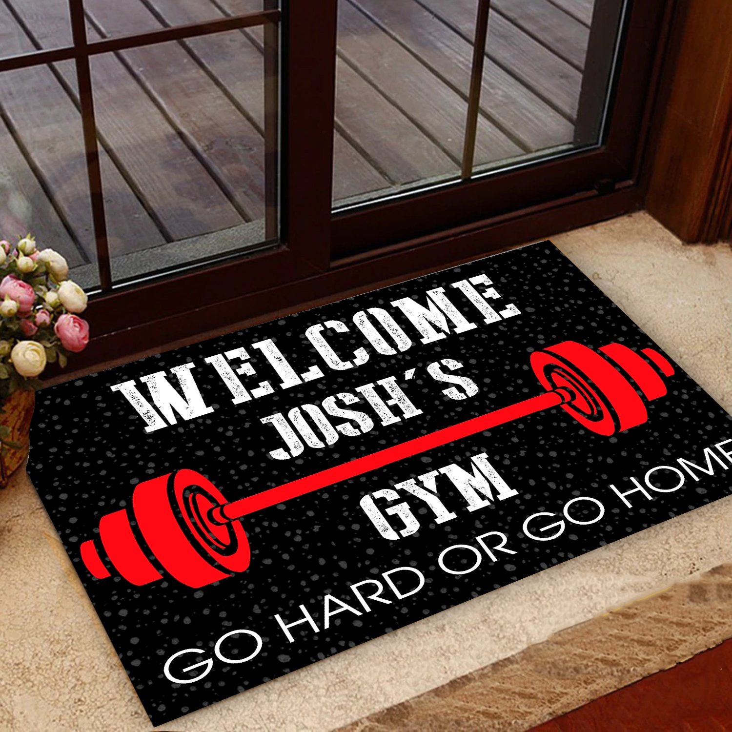 Home Gym Decor Door Mat Gym Weightlifting Gift