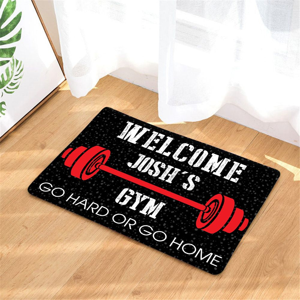 Home Gym Decor Door Mat Gym Weightlifting Gift