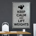 Home Gym Decor Keep Calm And Lift Weights Canvas, Wall Art
