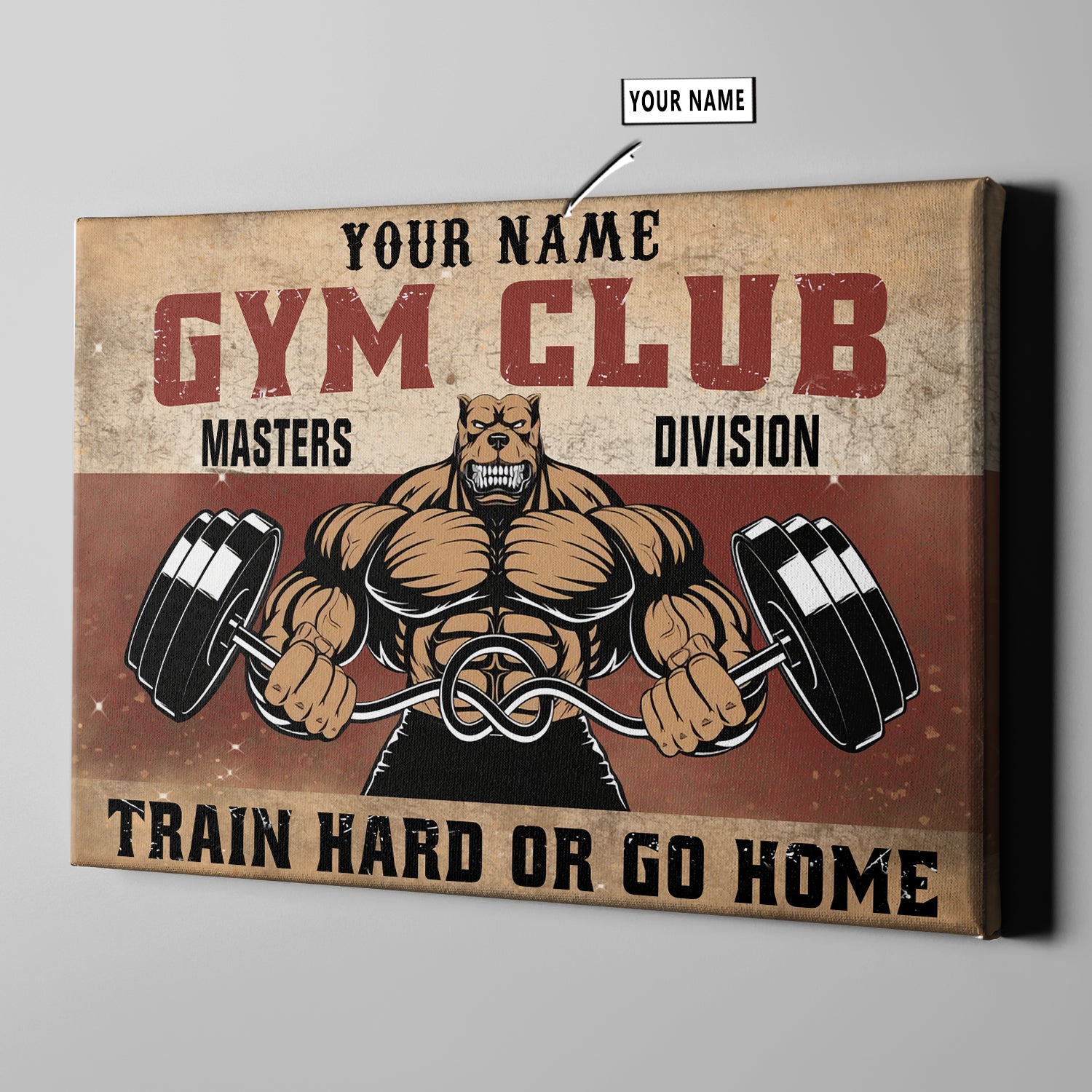 Personalized Fitness Home Gym Decor Club Decor, Weightlifting Canvas, Wall Art