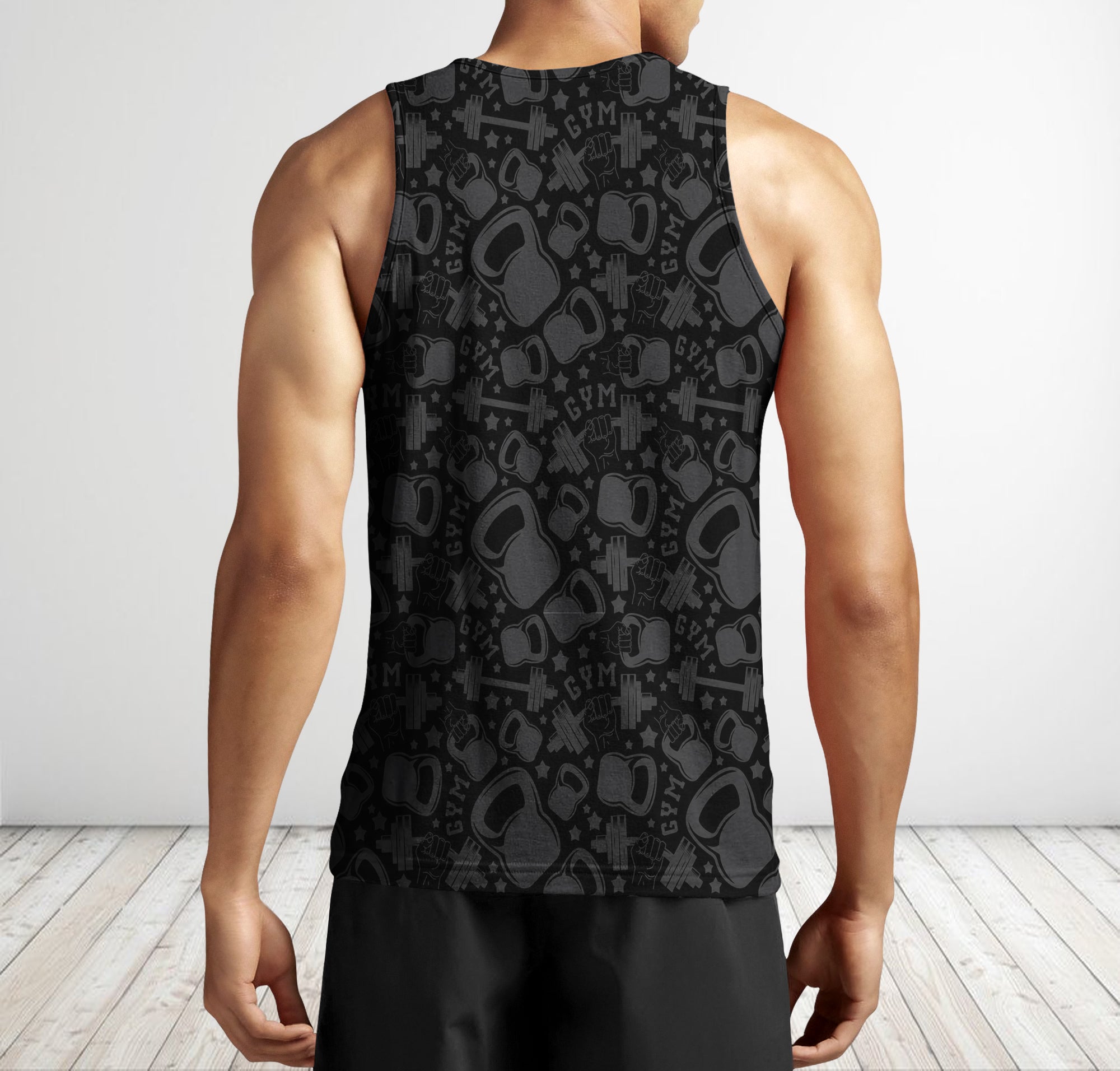 Personalised Men Gym Tank Tops Motivational Shirts Bull Train Like A Beast