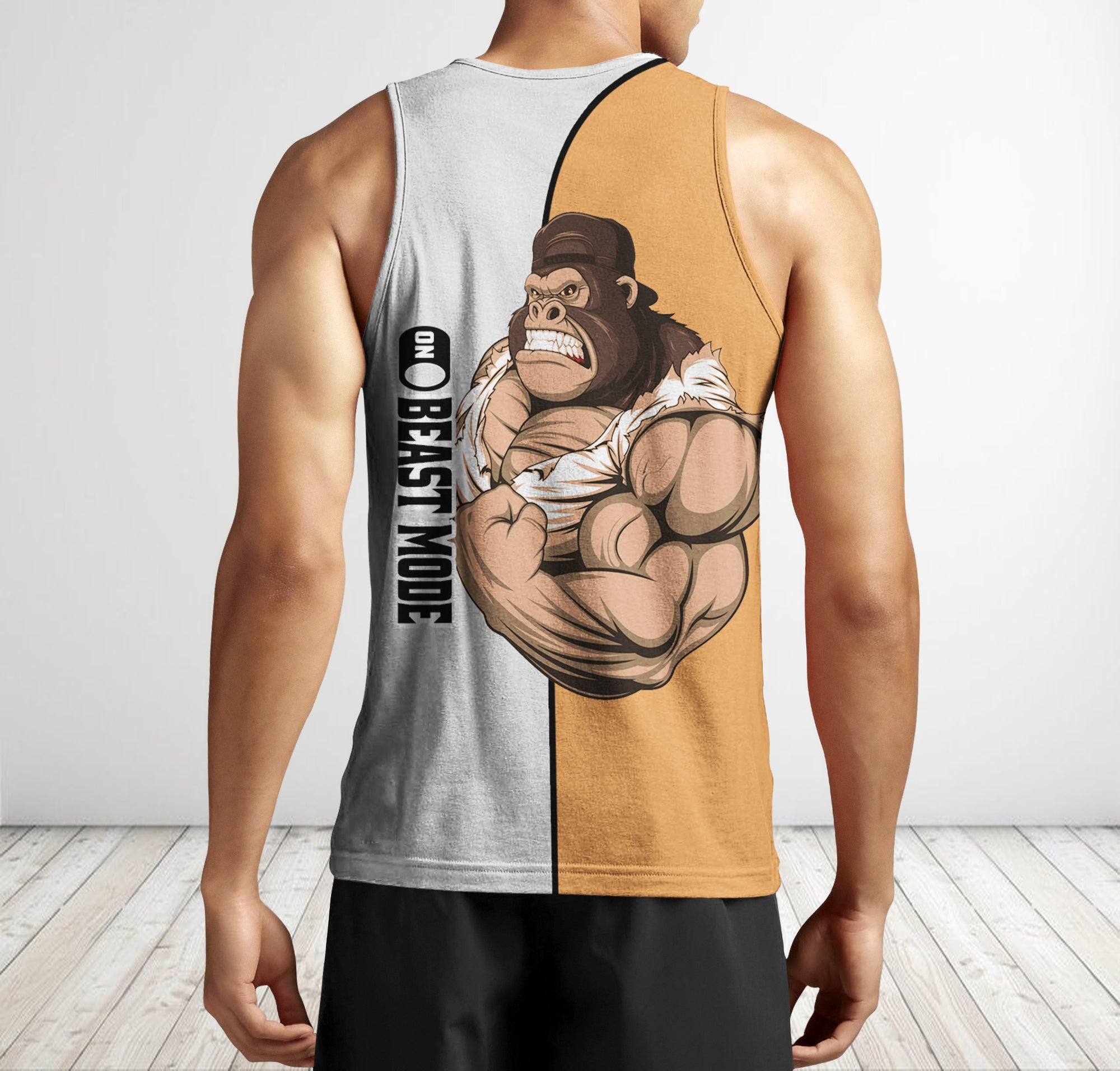 Men Gym Tank Tops Motivational Shirts Gorilla Beast Mode On