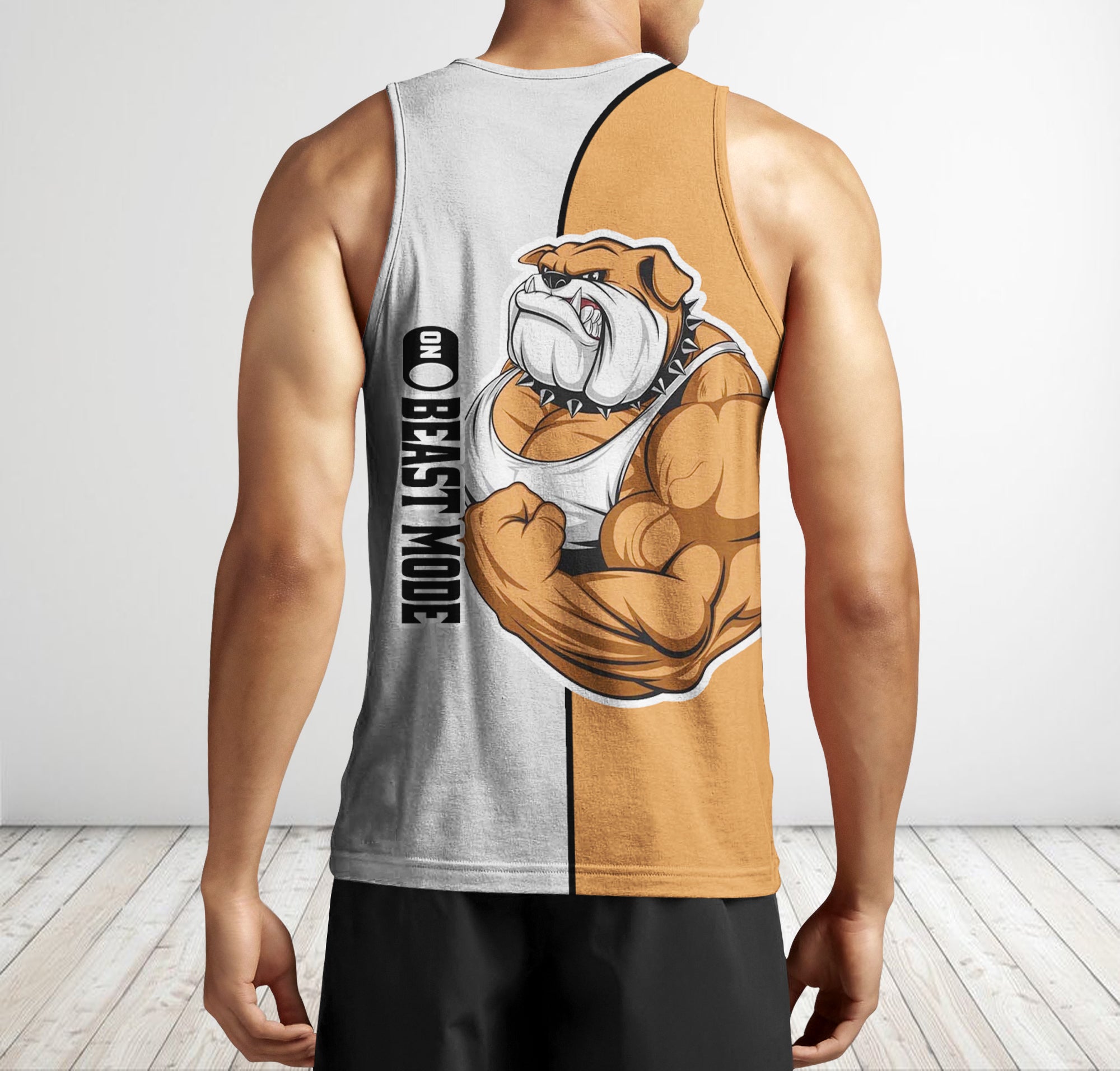 Men Gym Tank Tops Motivational Shirts Pitbull Beast Mode On