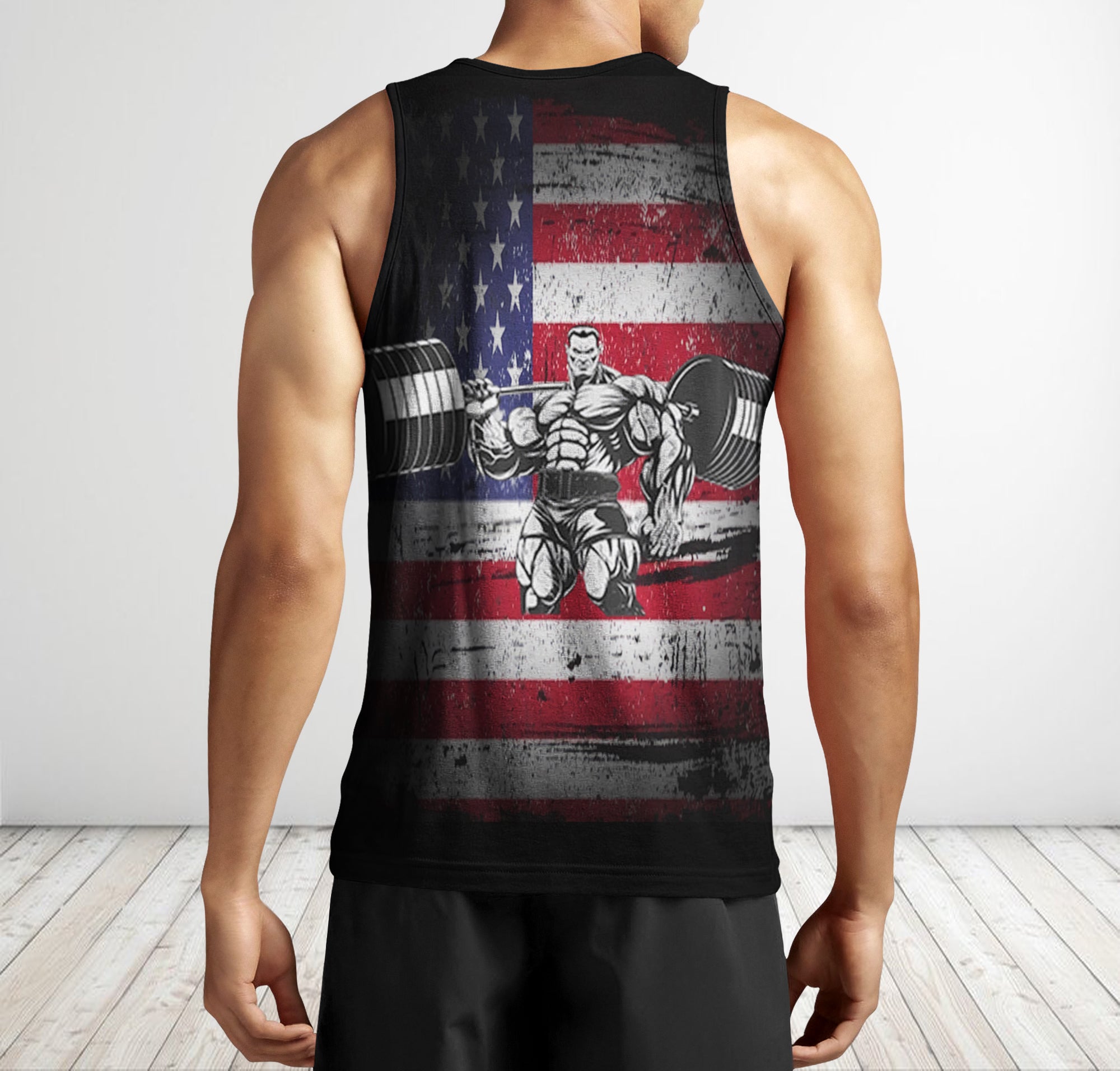 Men Gym Tank Tops Muscle Man American Motivational Shirts