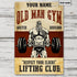 Personalized Metal Sign Old Man Bodybuilding Home Gym Decor