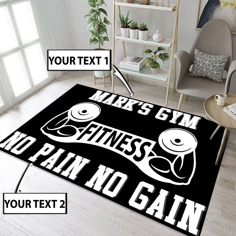 Personalized Gym Rug Home Gym Decor Carpet Fitness gifts
