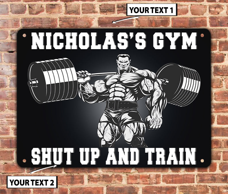 Gym Custom Metal Sign Home Gym Decor Bodybuilding Wall Art Gym Gift
