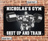 Gym Custom Metal Sign Home Gym Decor Bodybuilding Wall Art Gym Gift