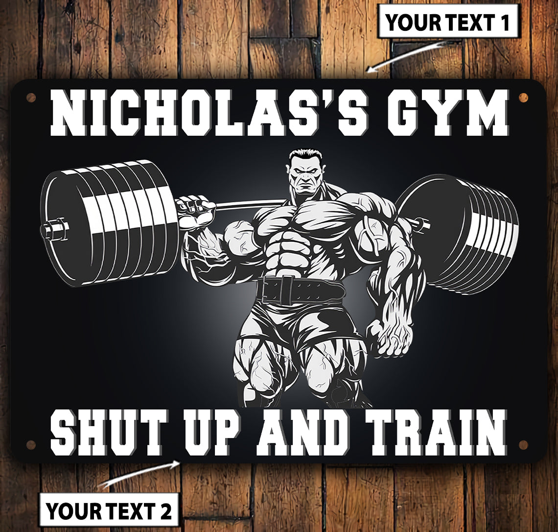 Gym Custom Metal Sign Home Gym Decor Bodybuilding Wall Art Gym Gift