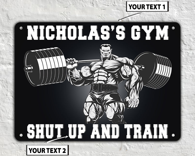 Gym Custom Metal Sign Home Gym Decor Bodybuilding Wall Art Gym Gift