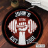 Personalized Gym Round Rug Home Gym Decor, Bodybuilding gift