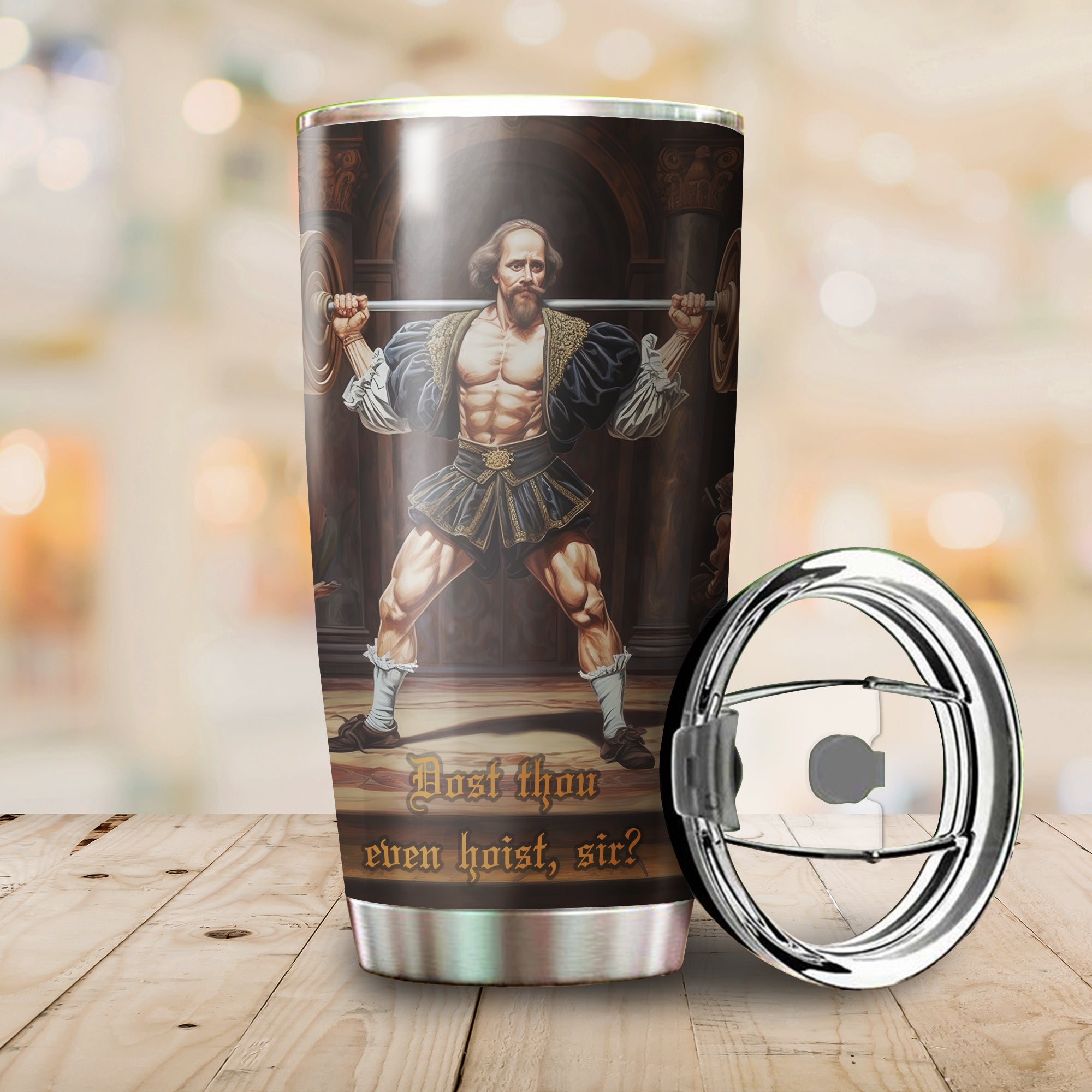 Gym Tumbler Wall Art Dost Thou Even Hoist Sir 16th Century 11277