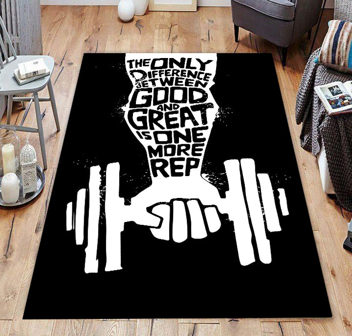 Home Gym Decor Rug Carpet Motivational Bodybuilding Gift