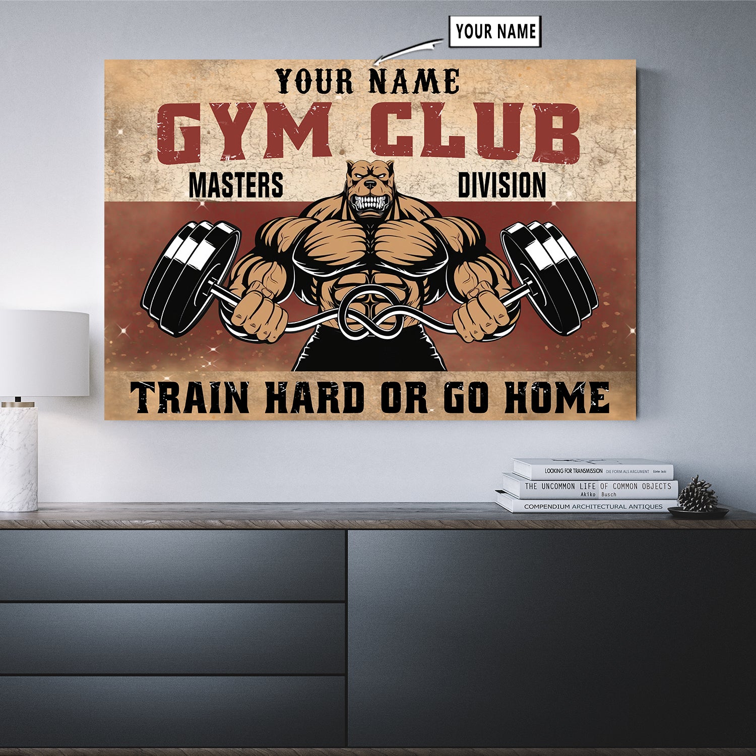 Personalized Fitness Home Gym Decor Club Decor, Weightlifting Canvas, Wall Art