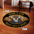 Personalized Home Gym Decor Train Like A Beast Bull Dog Round Rug, Carpet