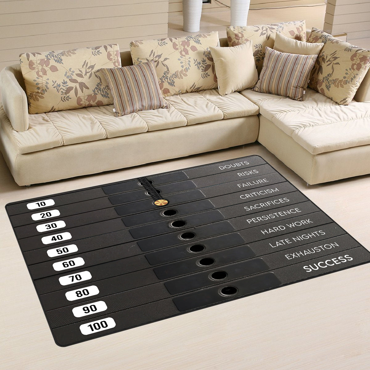 Gym Area Rug Weight Stack Motivational Quotes for Home Gym Decor 11160