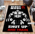 Personalized Bodybuilding Rug Home Gym Decor Shut Up And Train Muscle Man