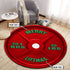 Personalized Home Gym Decor Christmas Barbell Weight Plate Round Rug, Carpet For Gift