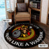 Personalized Gym Round Rug Spartan Warrior Home Gym Decor 11024