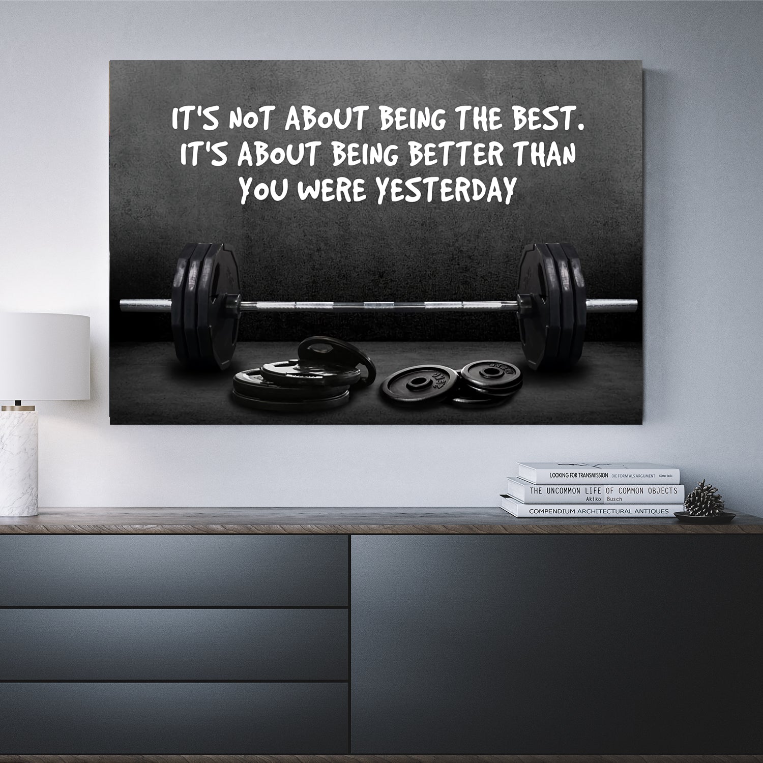 Motivational Quotes Gym Poster Canvas Home Gym Decor Weightlifting Gift