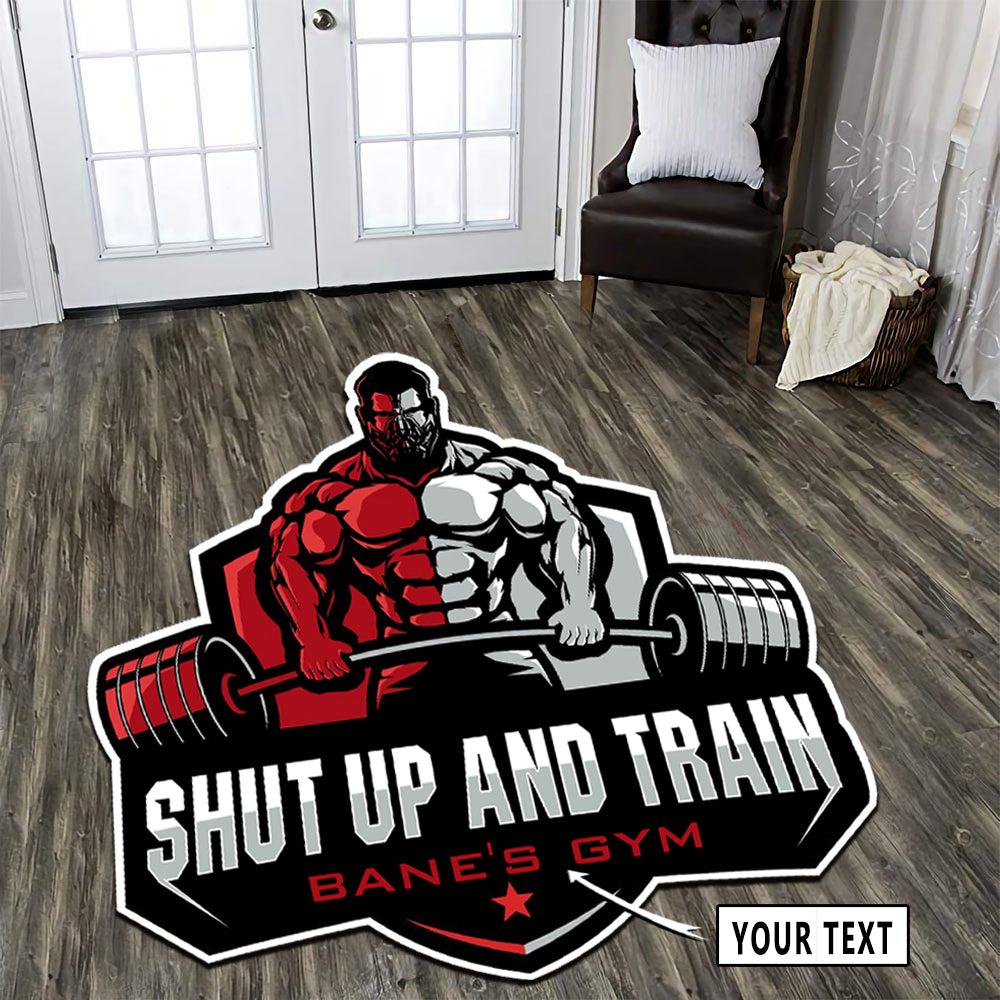 Personalized Home Gym Decor Muscle Man Rug, Carpet Gym Gift