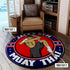 Personalized Muay Thai KickBoxing Gym Club Round Rug Gym Decor 11074