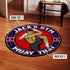 Personalized Muay Thai KickBoxing Gym Club Round Rug Gym Decor 11074