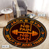 Personalized Gym Round Rug Home Gym Decor Carpet Motivation Fitness Gift