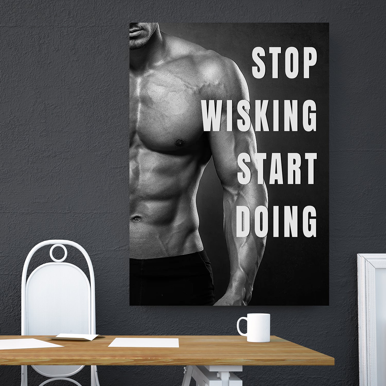 Motivational Quotes Gym Poster Canvas Home Gym Decor Fitness Gifts